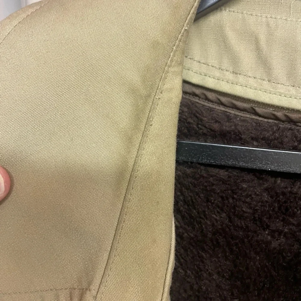 Mens lined raincoat khaki no size or brand available,see measurements for size